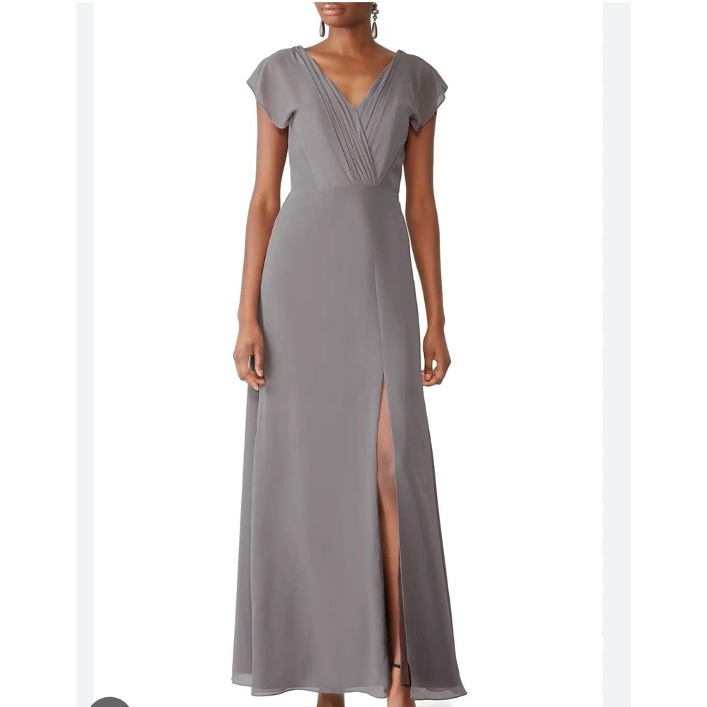 Monique Lhuillier Bridesmaid-Grey Gwen Gown Size 6